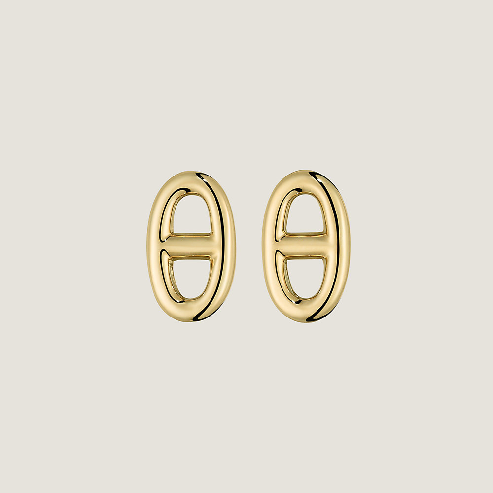 （HERMES）Chaine d'Ancre earrings GM Chaine d'ancre Contour stud earrings | Hermès USA
